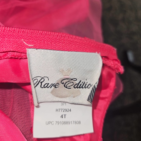 Rare Edition Fuschia Magenta Pink Girls Christmas Valentine's Dress  Ribbon 4T - Picture 10 of 12